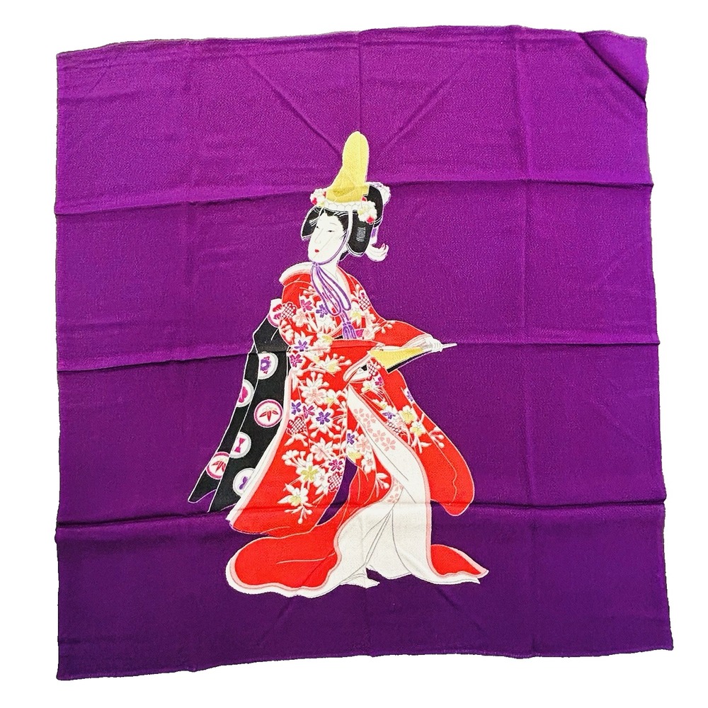 Ichikoshi Chirimen & Furoshiki Fujimiyabi Japanese Scarves Elegant Lot of 3 - Picture 7 of 14